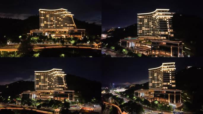 珠海望海楼酒店夜景航拍