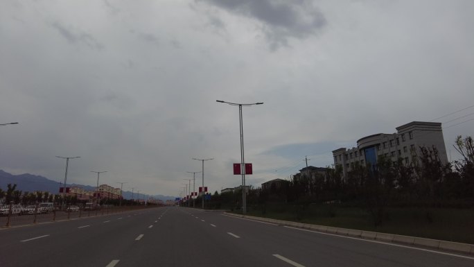城市郊区公路延时摄影