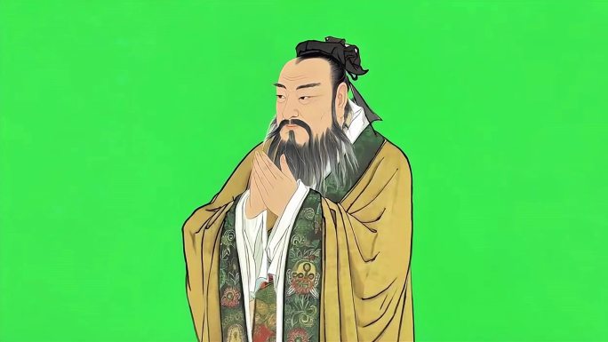 孔子肖像合集 卷轴论语 儒家国学 圣人