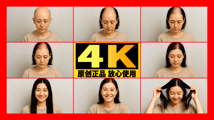 女性脱发治疗前后对比秃顶女性重塑自信