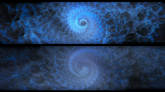 蓝色流体粒子漩涡
