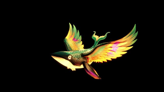 鲸鱼飞翔的梦境-飞鲸奇幻之旅-MAX模型