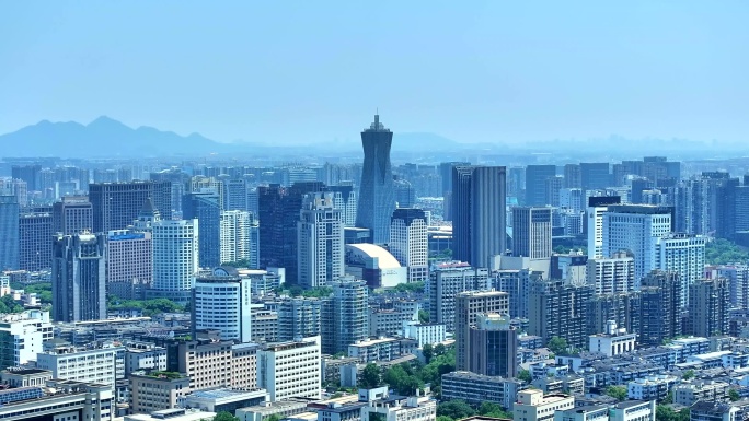 浙江省政府 杭州城市风景  浙江人民会堂