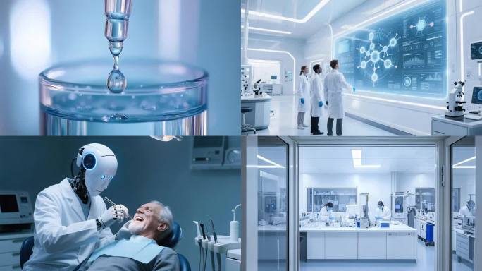 智慧医疗医院医学科技研究AI未来生物健康