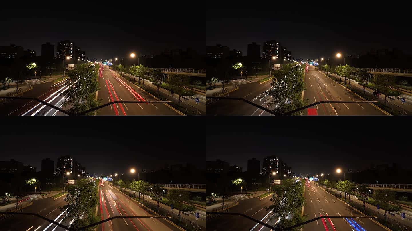 城市夜景车流光轨