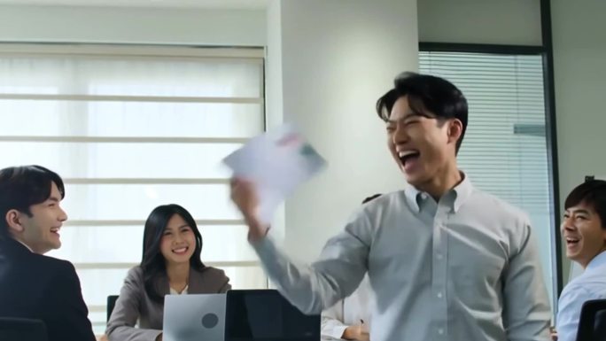 职场庆祝成功