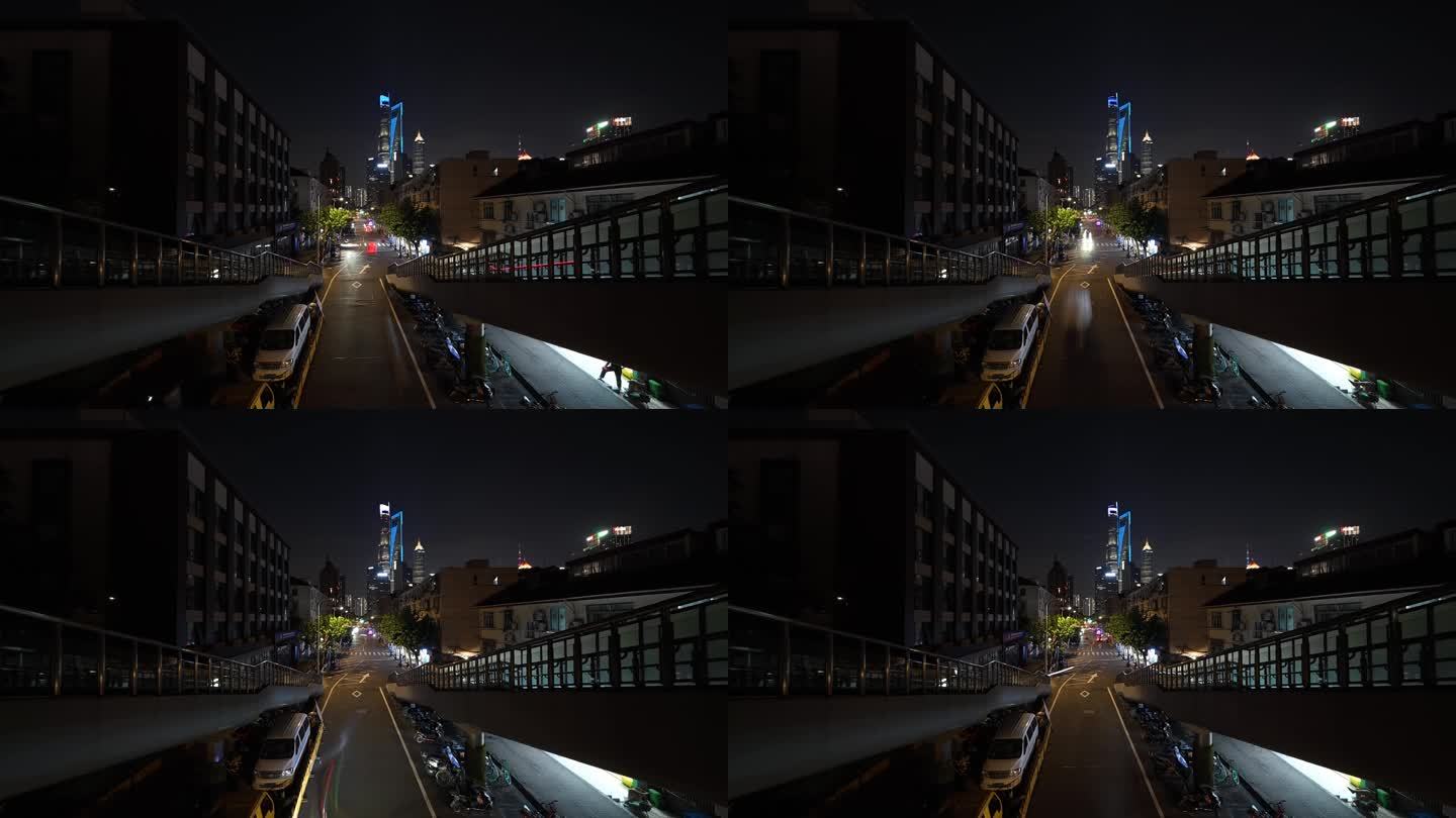 城市夜景车流光轨