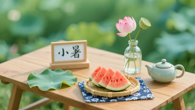 小暑节气夏天视频素材 治愈系绿色生活