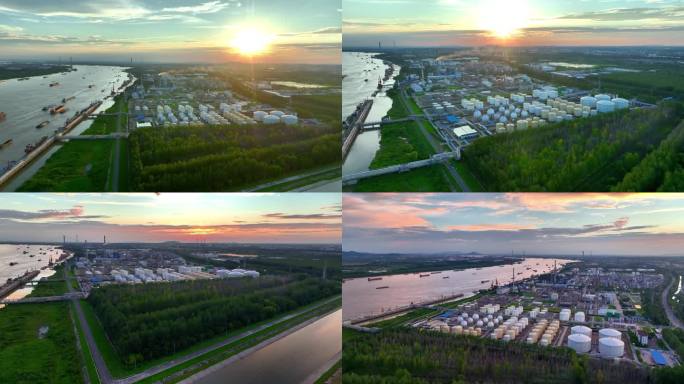 4K 长江沿岸的化工园区