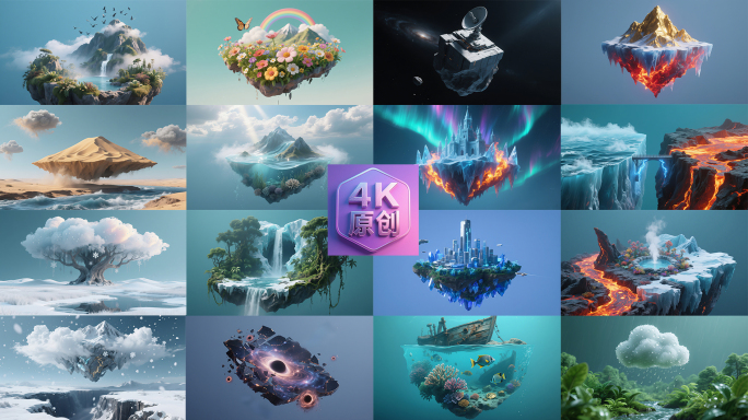 3d悬浮大自然奇异景观