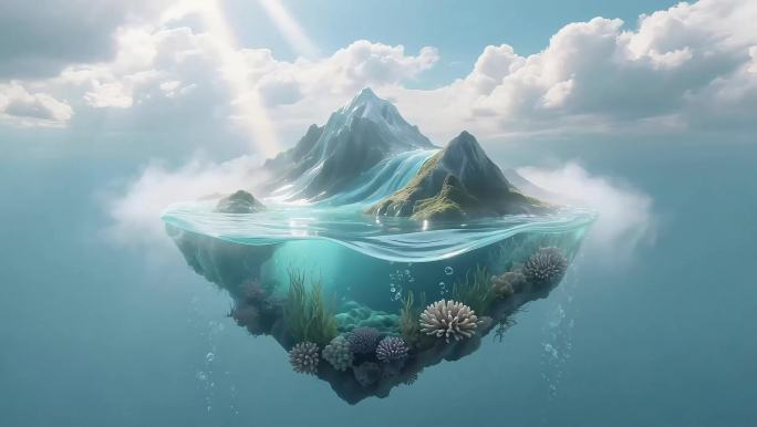 3d悬浮大自然奇异景观