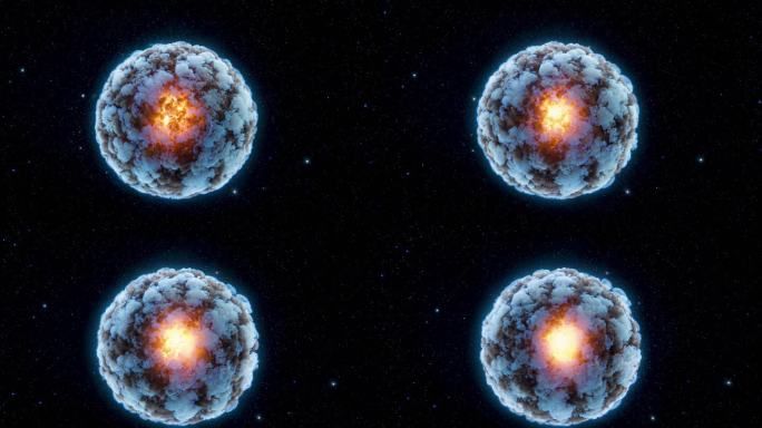 宇宙星云核心能量爆发