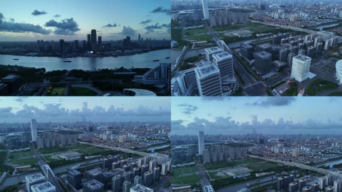 上海城市天际线航拍