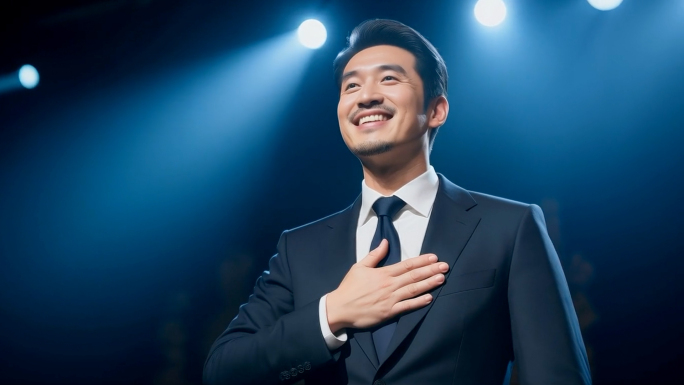 商务会议演讲与鼓掌 职场精英 演讲者