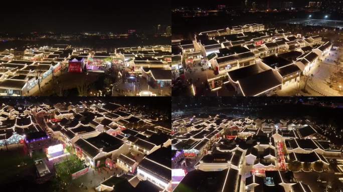 天上村前古镇夜景
