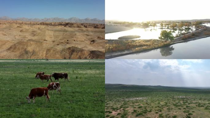 内蒙草原新疆雪山风光人文合集