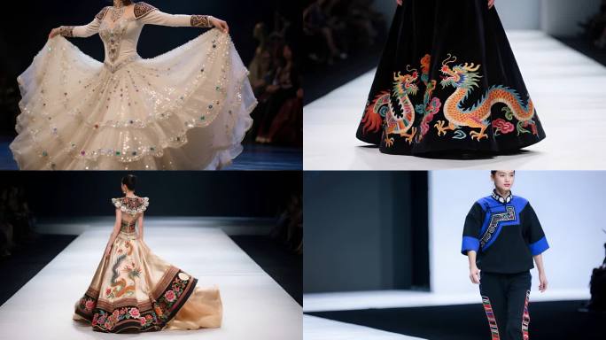 少数民族服装秀 T台走秀  非遗文化