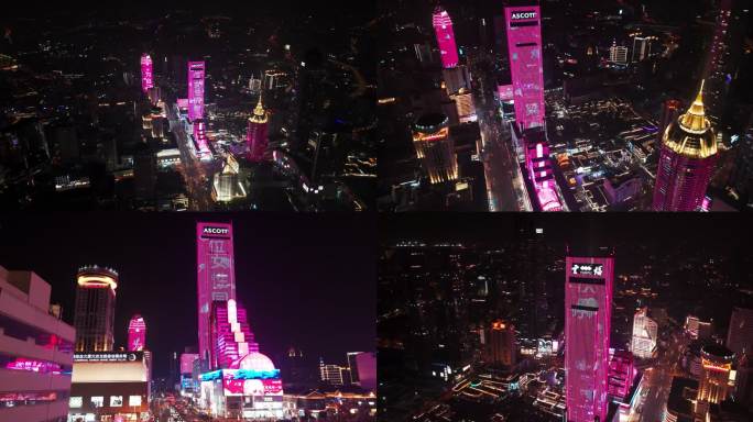 无锡市市区38妇女节城市夜景灯光秀