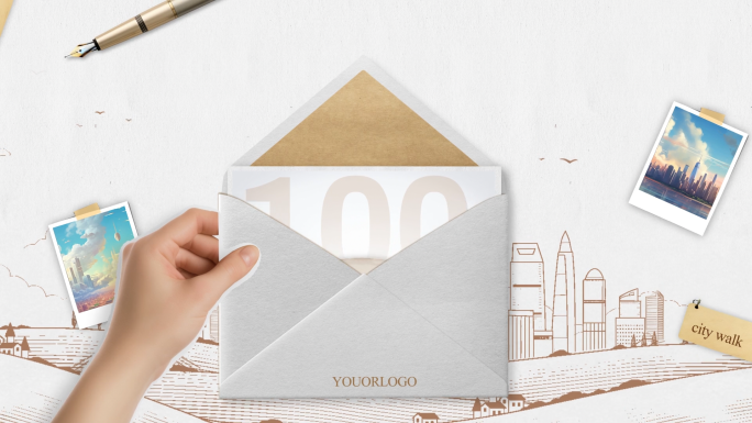 企业线条创意动画数据展示