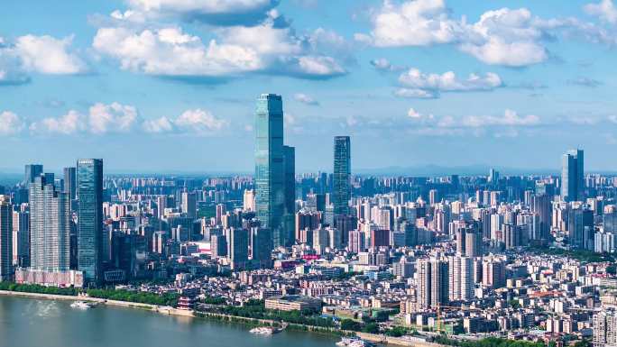 长沙国金中心CBD城市风光延时