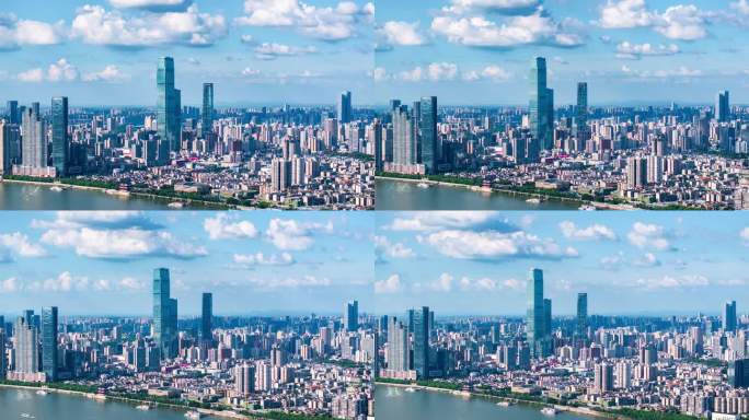 长沙国金中心CBD城市风光延时