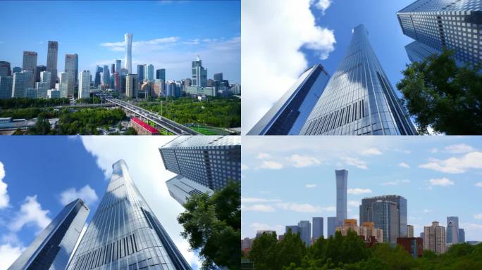 北京城市天际线风光现代都市建筑群