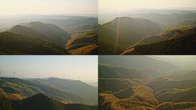 风力发电新能源乡村振兴青山碳中和