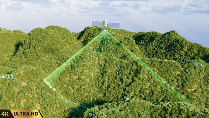 3D卫星勘探卫星扫描C4D工程