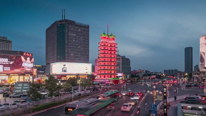 郑州地标建筑延时视频