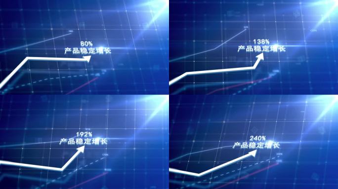 增长趋势上升箭头ae模板
