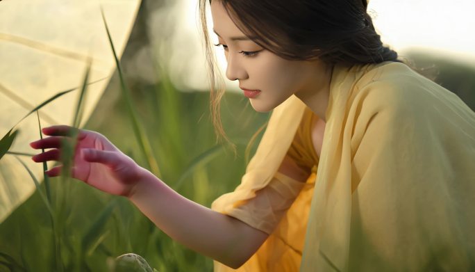 田园少女的恬静时光