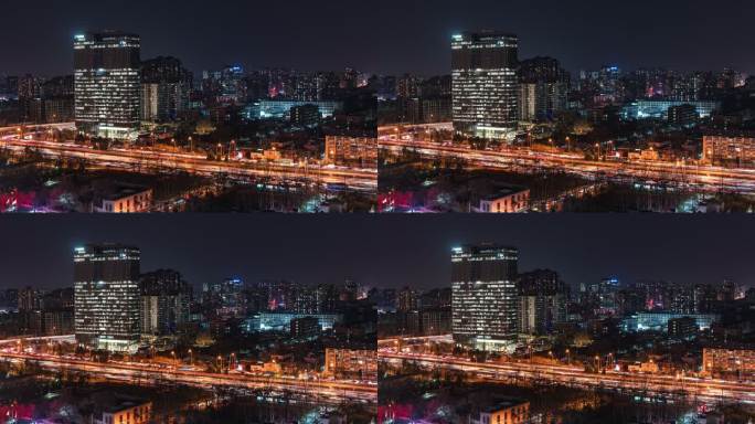 北京抖音总部大楼夜景