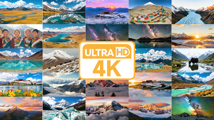 西藏拉萨布达拉宫羊湖山南阿里林芝大好河山