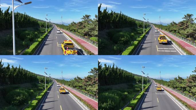 沿海公路巡检车作业