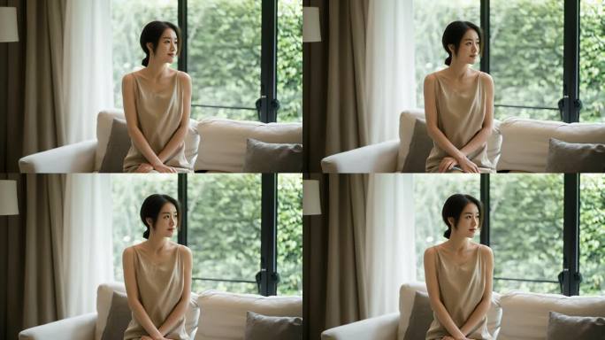 居家休闲的年轻女性