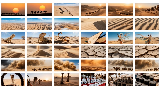 18丝绸之路上的驼队风光 合集