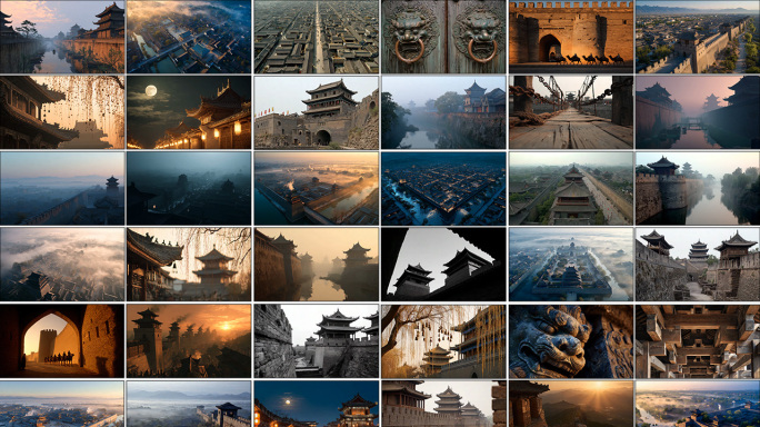 古代城池 古代城镇   古建筑群