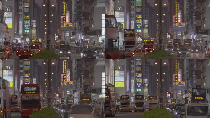 香港夜景车水马龙