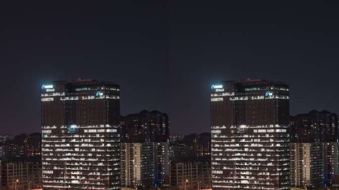 北京抖音总部大楼夜景