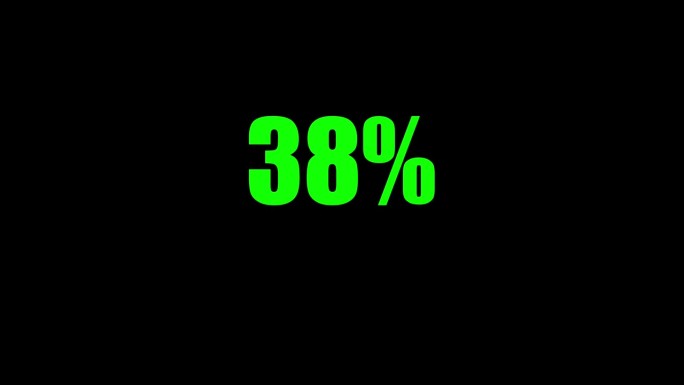 动画文本绿色从0%计数到100%