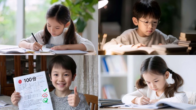 小学生学习写作业