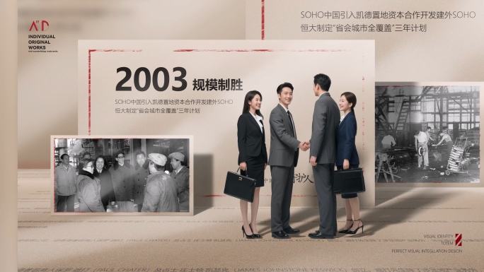 复古信纸图文展示企业历史回顾图文展示片头