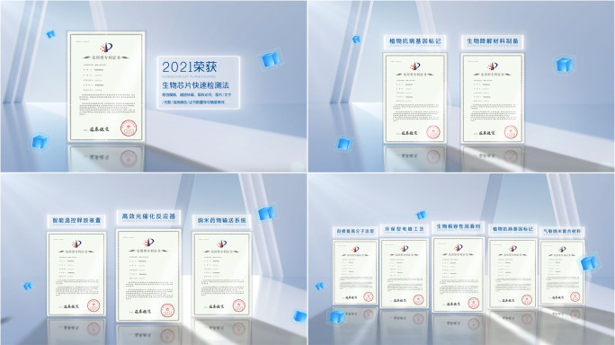 干净简洁专利证书