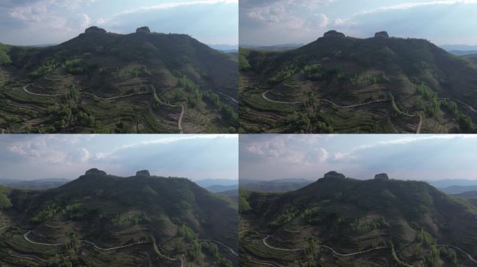 航拍临沂岱崮地貌