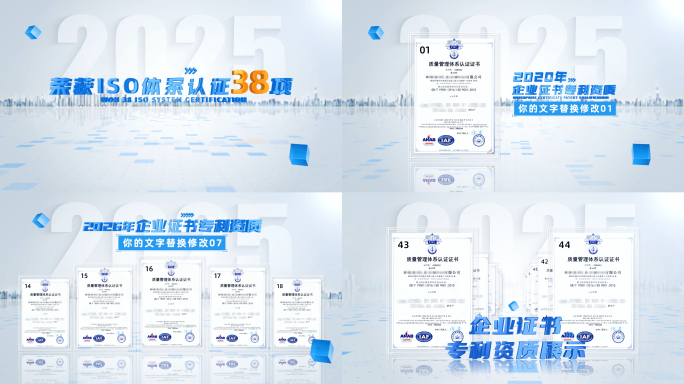 白色科技企业资质证书展示