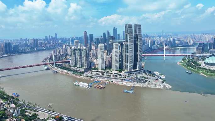 2025 航拍朝天门大范围移动延时