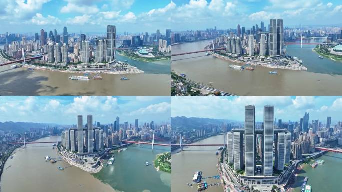 2025 航拍朝天门大范围移动延时