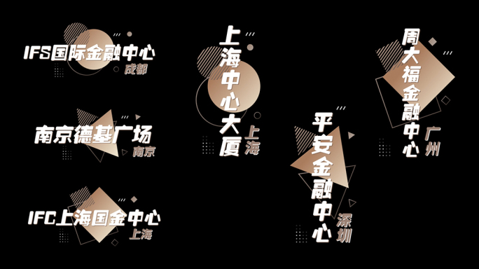 金色轻奢人名地名条