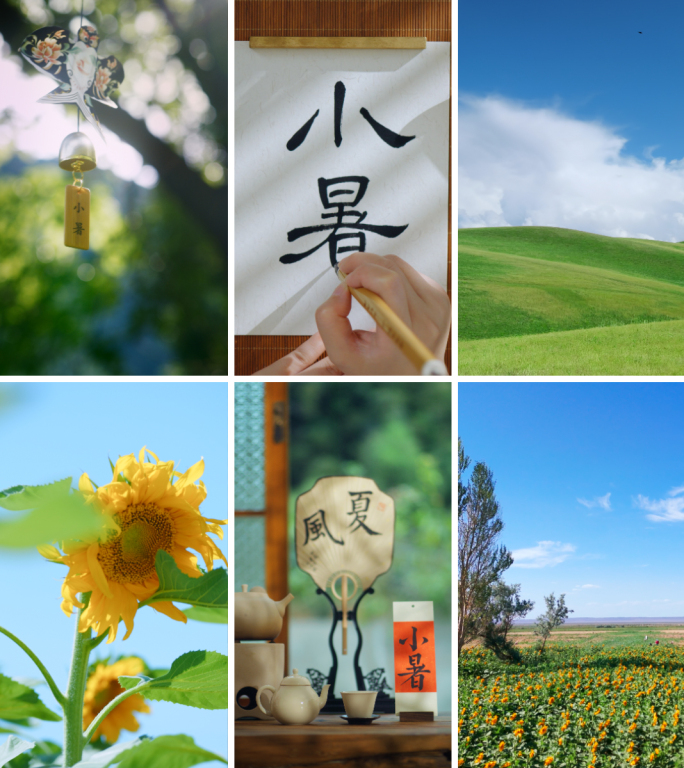 小暑竖版｜森林草原夏天小清新唯美节气合集