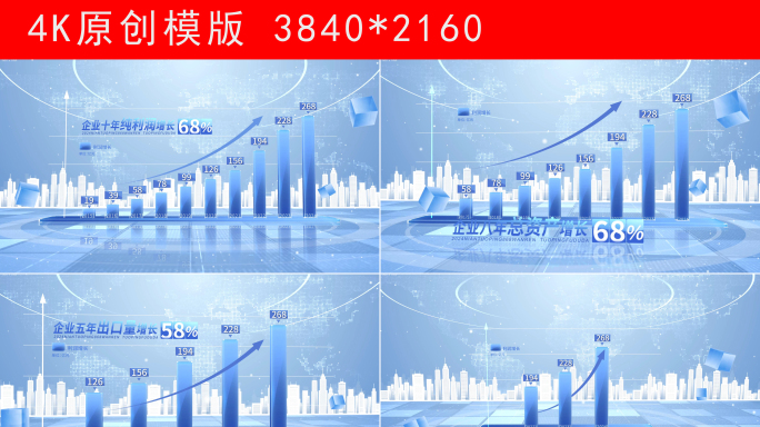 简洁科技数据柱状图-A2